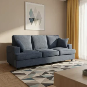 Modern 3 seater Sofa Comfortable Mid century Bedroom Office Family Apartment Foam Design Simple Modular Living Room Furniture