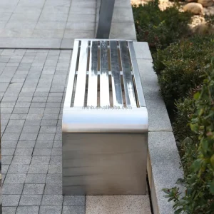 Modern 304 201 Stainless Steel Patio Bench For Outdoor Use In Park Patio Benches Community Courtyard Entry Gym