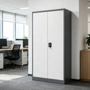 Modern 4 Adjustable Shelves Steel Filing Cabinet With Lock For School Office Home Metal Filing Storage Cabinet