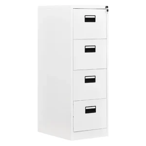 Modern 4 Drawer Steel Filing Cabinet for Home Bedroom or Warehouse Sleek Metal Armadio Design