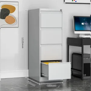 Modern 4 Drawer Steel Office Furniture Large Chest Drawer Metal Filing Cabinet for Home Office Workshop Warehouse Use