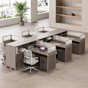 Modern 4 Person Office Cubicle Workstation Staff Work Desk for Computer Office Office Supplies