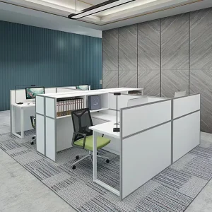 Modern 4 Seater Modular Durable Office Cubicle for School Hospital Workshop Open Staff Workstation Co working Space Staff Desk