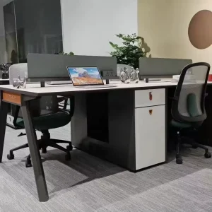 Modern 4 Seater Modular Office Furniture Workstation for Call Center Staff Employee Desk with Comfortable Design