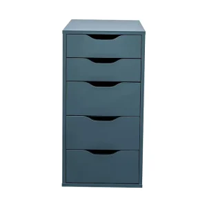 Modern 5 Drawer File Cabinet with Concealed Handles Space Saving Eco Friendly