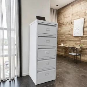 Modern 5 Drawer Metal Filing Cabinet Vertical Steel File Cabinet Office Storage Cabinet Furniture for Home School Workshop