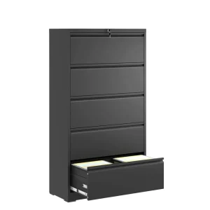 Modern 5 Drawer Metal Lateral File Cabinet with Lock for Home Office School Hotel Hospital Supermarket Application