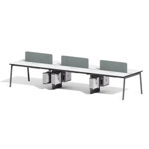 Modern 6 Person Open Cubicle Modular Computer Workstation Extendable MDF Staff Tables Commercial Office Furniture