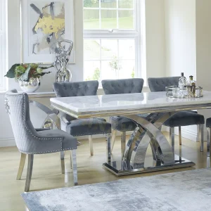 Modern 6 Seater Luxury Dining Table Set for Apartment and Hotel Use Multifunctional Eco Friendly Durable Dining Furniture