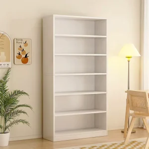 Modern 6-Tier MDF Bookshelf Display Rack Floor-Standing Storage Cabinet Bookcase