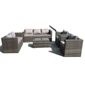 Modern 7 Seater Outdoor Wicker Garden Furniture Aluminium Sectional Sofa Corner for Hotels Living Room for Hotels Residential