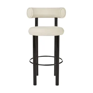 Modern 75 cm High Metal Bar Chairs for Kitchen Restaurant Lounge Counter 2 Table Set