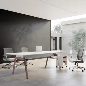 Modern 8-20 Persons Metal Frame Conference Table Meeting Desk Office Conference Room Desk