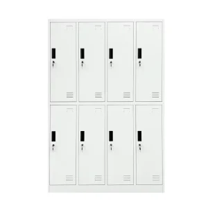 Modern 8 Door Metal Storage Cabinet for Home Office School Workshop Kitchen Gym Hotel Hospital Use