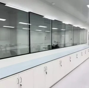 Modern 8 Foot Modular Mobile Laboratory Cabinet Cotton Dyeing Lab Furniture Trespa Table Bench for School Perfume Metal