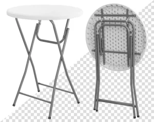 Modern 80cm Diameter HDPE Folding High Top Bar Table for Outdoor Garden Party Wedding