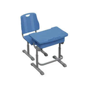Modern ABS Classroom Furniture Height Adjustable Primary School Student Desk and Chair
