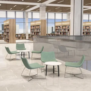 Modern Accent Armless Reception Break Out Library Waiting Area Office Lounge Chair