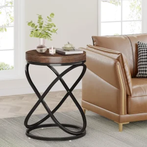 Modern Accent Minimalist Geometric MDF Classic Coffee Sofa Side Tables for Living Room and Bedroom Couches