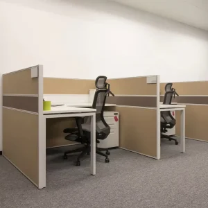 Modern Acoustic Office System Project Workstation Non standard Cubicle Desk Aluminum Frame Eco Friendly for Home Office