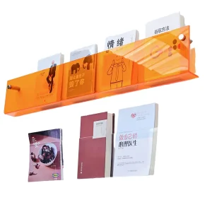 Modern Acrylic Brochure Magazine Holder Freestanding Bookshelf Storage Rack for Living Room for Decoration