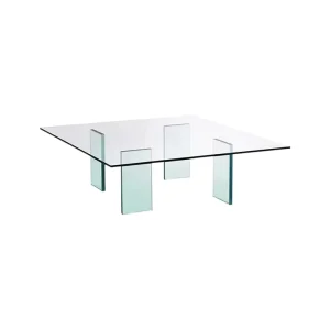 Modern Acrylic Coffee Table Small Square Color Top Blue Color Combination Tea Coffee Table
