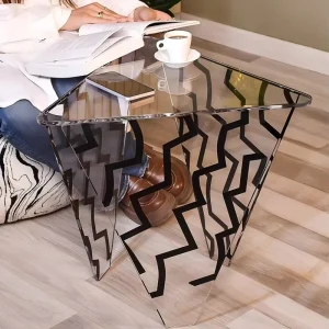 Modern Acrylic Coffee Table for Home Living Room Transparent Corner Side Table Creative Bedroom Furniture Shelf Storage
