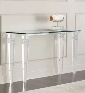 Modern Acrylic Porch Table Transparent Bar Counter Foyer Console Table for Living Room Furniture