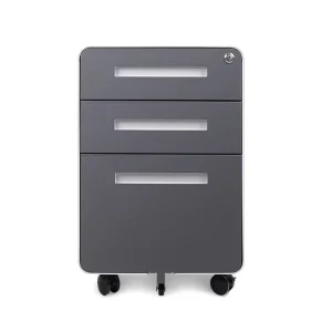Modern Adjustable 3 Drawers Mobile Steel File Cabinet for Living Room Storage Solution