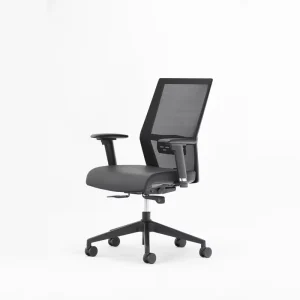 Modern Adjustable Armrest Ergonomic Mesh Backrest Fabric Cushion Executive Swivel Office Chair for Computer