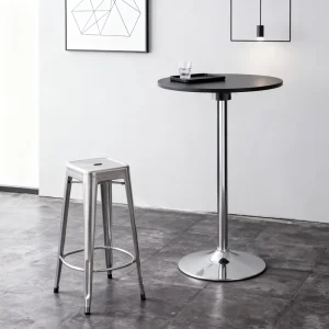 Modern Adjustable Bar Table with Smooth Lift Column Design for Kitchen Island Home Bar and Leisure Spaces