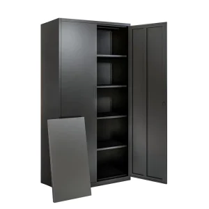 Modern Adjustable Black Steel Office Filing Cabinet with Vault Safe Locker for Home Office School Use Space Saving Eco Friendly