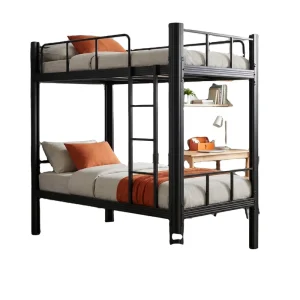 Modern Adjustable Bunk Bed Twin Over Twin with Guardrail for School Dormitory and Small Apartment
