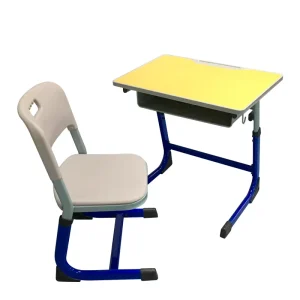 Modern Adjustable Comfortable Classroom Table and Chair Set with Durable Wood Desk Top School Furniture
