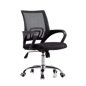 Modern Adjustable Ergonomic Black Swivel Office Chair Executive Chair with Mesh Metal Fabric Iron PP Nylon for Hotels