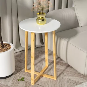 Modern Adjustable Height Foldable Bamboo Coffee Table for Living Room and Office Use