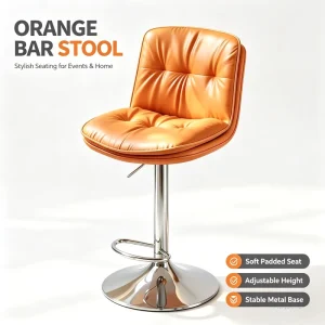 Modern Adjustable Kitchen Island Chairs, Bar Counter Rotating Chairs, and PU Leather Bar Stools Are Suitable for Bar Counters