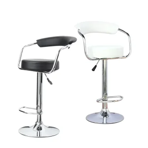 Modern Adjustable PU Swivel Bar Stool with Iron Base for Hotel Dining Commercial Use