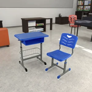 Modern Adjustable School Desk and Chair Set with Drawer Kids Study Chairs for Classroom Student School Desk and Chair Se