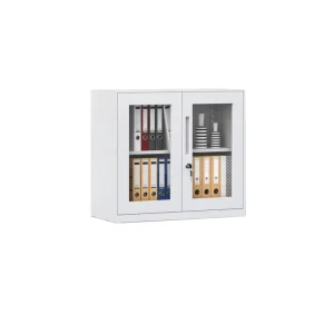 Modern Adjustable Steel Office Storage Cabinet Space Saving Filing Cabinet with 2 Doors and Shelves