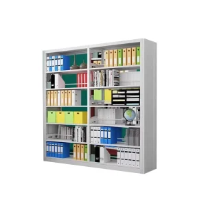 Modern Adjustable Steel Wooden Bookshelf for School Libraries Living Room Furniture with Wall Storage Racks Metal Material