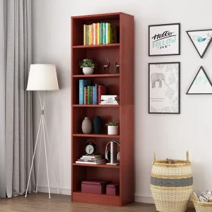 Modern Adjustable Tiered Wood Bookshelf for Home Office School Apartment & Warehouse Use, Space Saving Durable