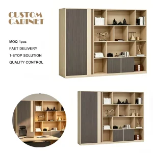 Modern Adjustable and Lockable Commercial Office Storage Cabinet with Open Compartments and Bookshelf Suitable for Warehouse Use