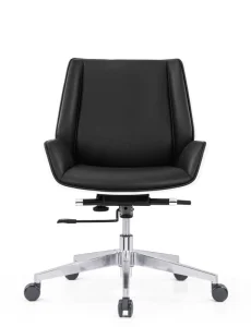 Modern Administrative Meeting Office Swivel Chair with Backrest Ergonomic Aluminum Frame Computer