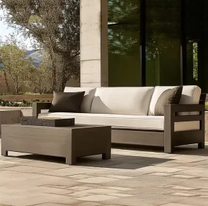 Modern All Weather Cast Aluminum Outdoor Sofa Set Thick Waterproof Cushion Metal Frame Patio Garden Villa Leisure Furniture