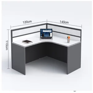 Modern Aluminum Glass Partition Office Cubicle Workstation With Sound Absorption for Home Office And School Use
