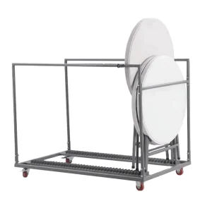 Modern Aluminum Hotel Trolley with Extendable Handle for Outdoor Bar Tables