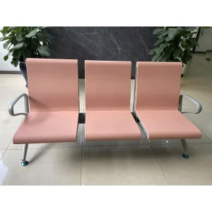 Modern Aluminum Leather Stackable Waiting Room Chair