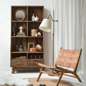 Modern Antique Rustic Style Bookcase Vintage Bookshelf Display Shelf Reclaime Pine
