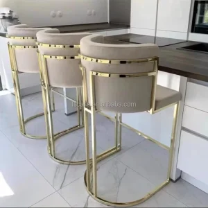 Modern Antique Velvet Bar Tender Stool Chair Stainless Steel Leather Bar Chair Used Bar Stools Home Furniture